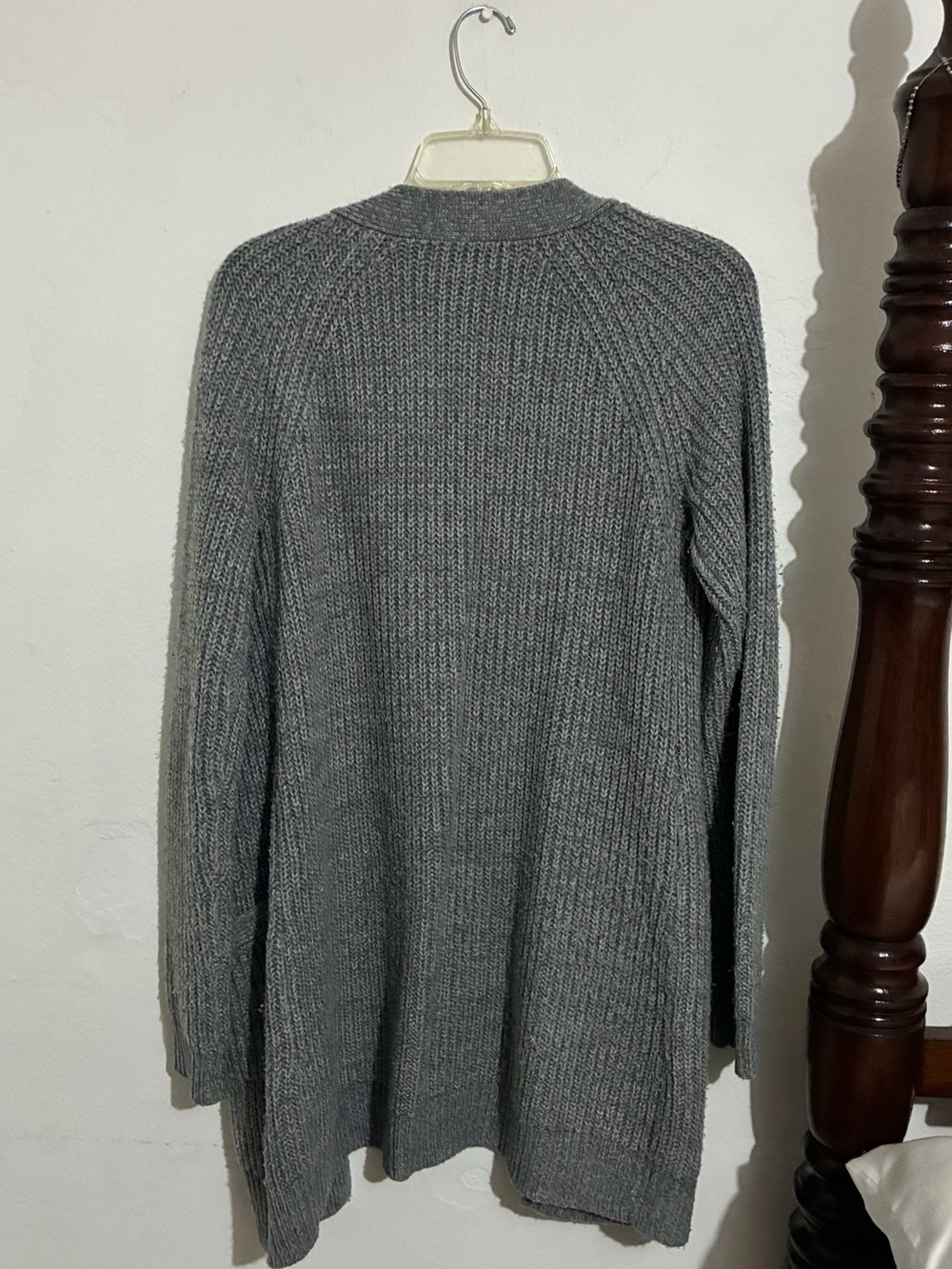 French Connection Gray Ribbed Button-Front Cardigan - Picture 3 of 5
